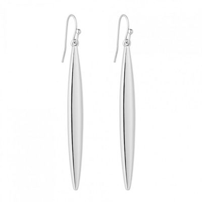 Silver sleek drop earring